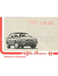 1988 ALFA ROMEO 75 BETRIEBSANLEITUNG FRANZÖSISCH