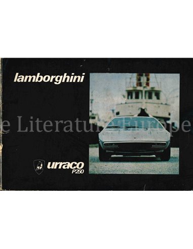 1970 LAMBORGHINI URRACO P250 OWNERS MANUAL