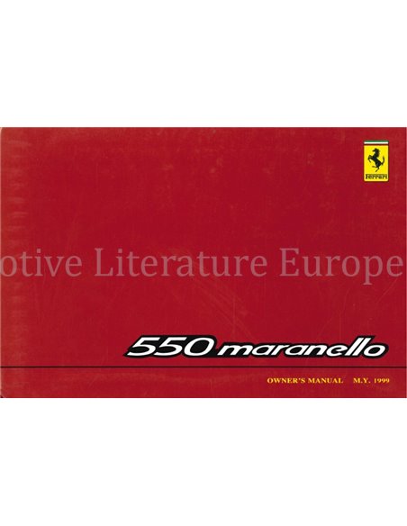 1999 FERRARI 550 MARANELLO INSTRUCTIEBOEKJE 1392/98 (VS EDITIE)