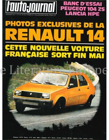 1976 L'AUTO-JOURNAL MAGAZIN 01 FRANZÖSISCH