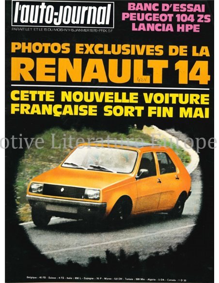 1976 L'AUTO-JOURNAL MAGAZINE 04 FRANS