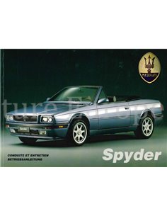 1992 MASERATI SPYDER INSTRUCTIEBOEKJE FRANS DUITS