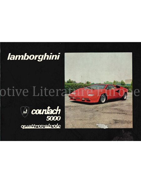 1988 LAMBORGHINI COUNTACH 5000 QV OWNERS MANUAL