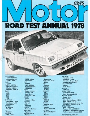 MOTOR, ROAD TESTS ANNUAL 1978