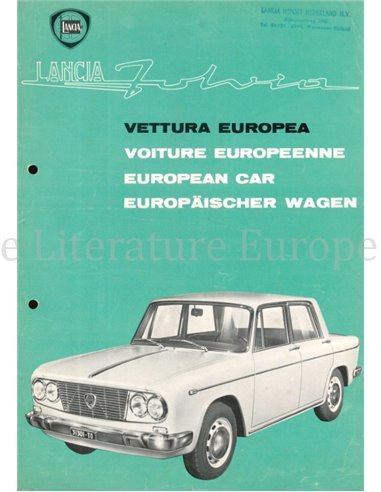 1963 LANCIA FULVIA BROCHURE