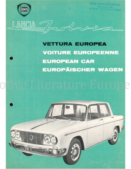 1963 LANCIA FULVIA PROSPEKT