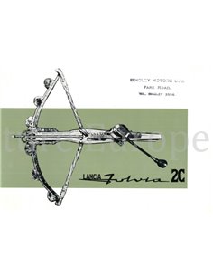 1965 LANCIA FULVIA 2C BROCHURE ENGLISH