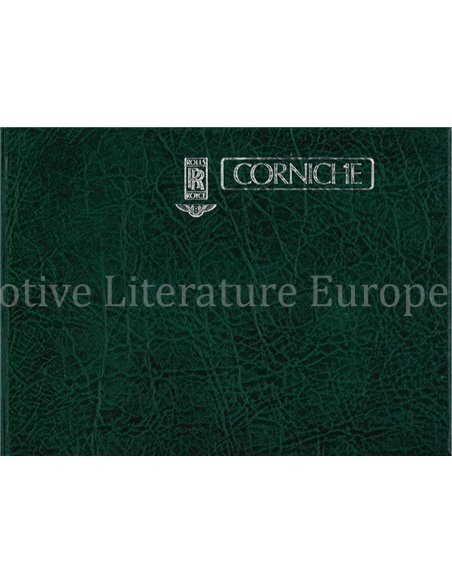 1982 ROLLS ROYCE CORNICHE HARDCOVER BETRIEBSANLEITUNG ENGLISCH