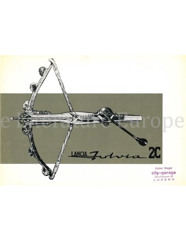 1964 LANCIA FULVIA 2C BROCHURE GERMAN