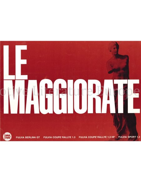 1967 LANCIA FULVIA RANGE (BERLINA GT | COUPÉ RALLYE 1.3 (HF) | SPORT 1.3) BROCHURE ENGLISH