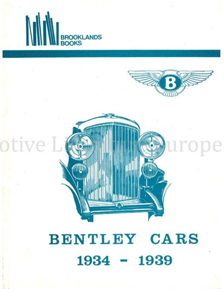 BENTLEY CARS 1934 - 1939 (BROOKLANDS)