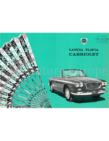 1962 LANCIA FLAVIA CABRIOLET LEAFLET DUITS