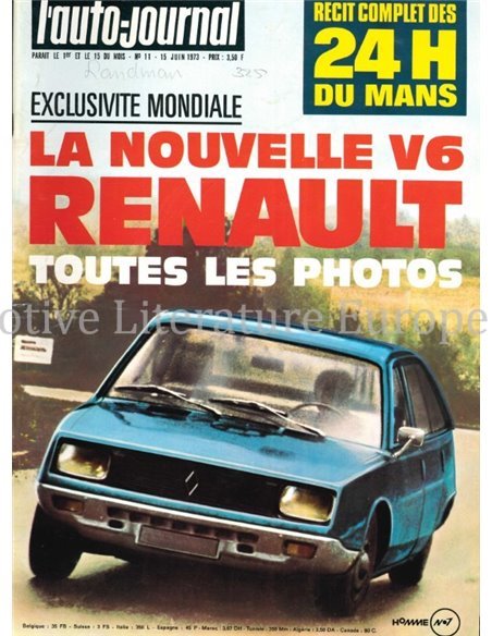 1973 L'AUTO-JOURNAL MAGAZIN 11 FRANZÖSISCH
