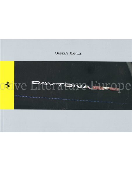 2022 FERRARI DAYTONA SP3 OWNERS MANUAL ENGLISH