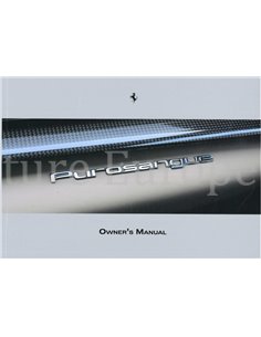2023 FERRARI PUROSANGUE OWNERS MANUAL ENGLISH