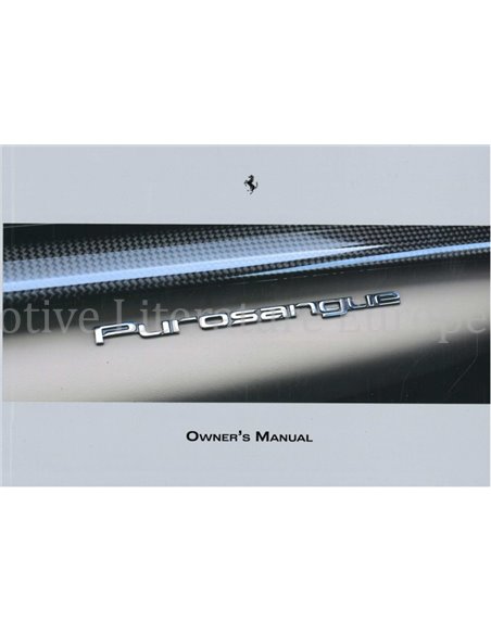 2023 FERRARI PUROSANGUE OWNERS MANUAL ENGLISH