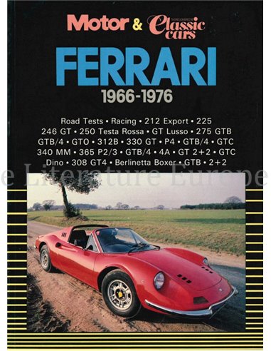 MOTOR AND THOROUGHBRED & CLASSIC CARS FERRARI 1966-1976 ( BROOKLANDS)