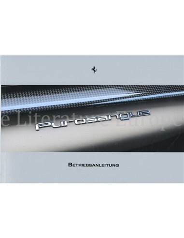 2023 FERRARI PUROSANGUE OWNERS MANUAL GERMAN