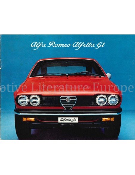 1976 ALFA ROMEO ALFETTA GT BROCHURE ENGELS (USA/CA)