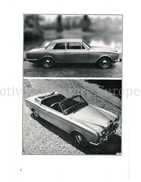 1971 ROLLS ROYCE | BENTLEY CORNICHE INSTRUCTIEBOEKJE ENGELS