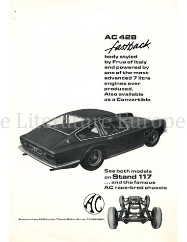 1968 AC 428 FASTBACK LEAFLET ENGELS