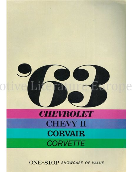 1963 CHEVROLET PROGRAMM PROSPEKT ENGLISCH (VS)