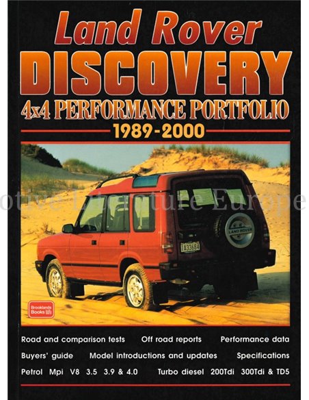 LAND ROVER DISCOVERY 1989-2000 4X4 PERFORMANCE PORTFOLIO (BROOKLANDS)