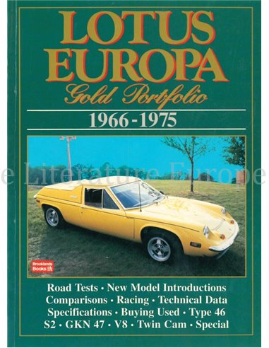 LOTUS EUROPA, GOLD PORTFOLIO 1957-1973 (BROOKLANDS)