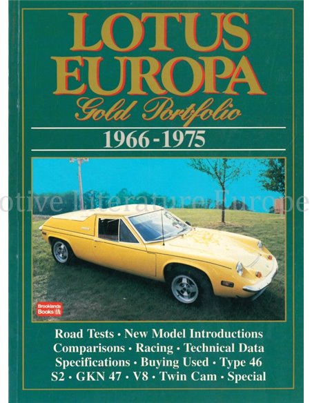 LOTUS EUROPA, GOLD PORTFOLIO 1957-1973 (BROOKLANDS)