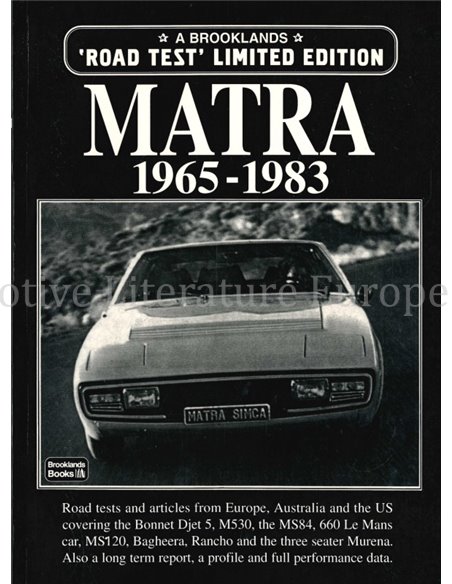 MATRA 1965 - 1983  (BROOKLANDS ROAD TEST LIMITED EDITION)