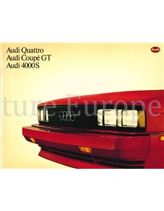 1984 AUDI QUATTRO | COUPÉ GT | 4000S BROCHURE ENGELS