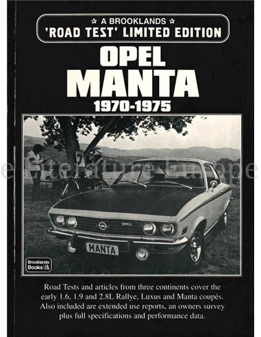 OPEL MANTA 1970 - 1975  (BROOKLANDS ROAD TEST, LIMITED EDITION)