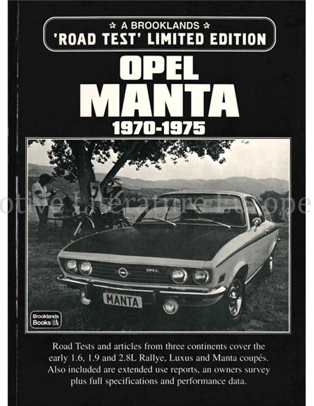 OPEL MANTA 1970 - 1975  (BROOKLANDS ROAD TEST, LIMITED EDITION)