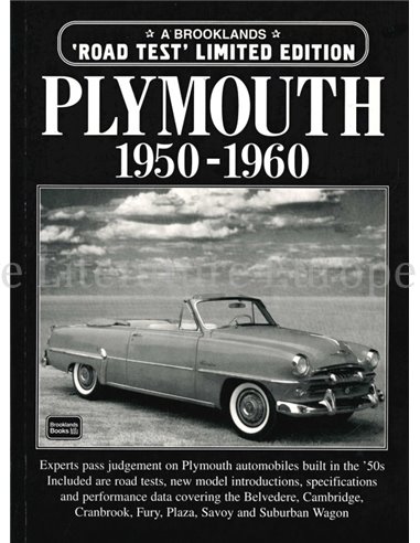 PLYMOUTH 1950 - 1960  (BROOKLANDS ROAD TEST, LIMITED EDITION EXTRA)
