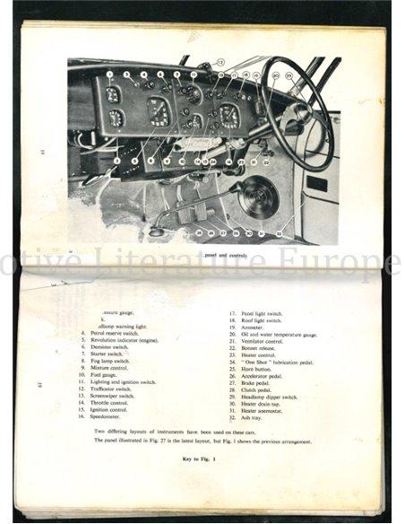 1948 BRISTOL 2 LITRE TYPE 401 OWNER'S MANUAL ENGLISH