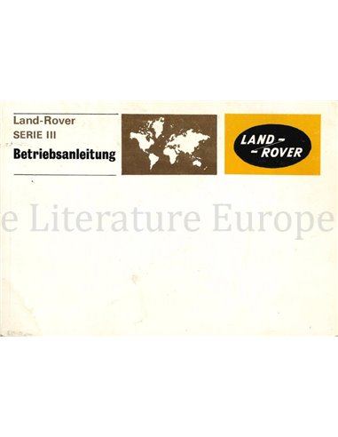 1980 LAND ROVER SERIE III OWNERS MANUAL GERMAN