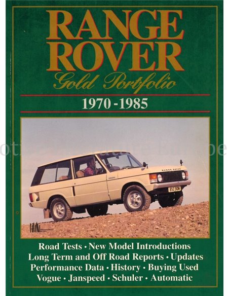 RANGE ROVER GOLD PORTFOLIO 1970 - 1985 (BROOKLANDS)