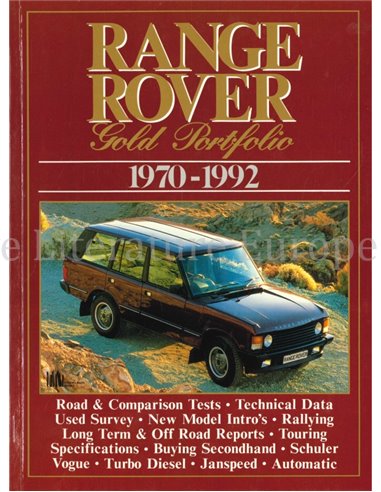 RANGE ROVER GOLD PORTFOLIO 1970 - 1992 (BROOKLANDS)