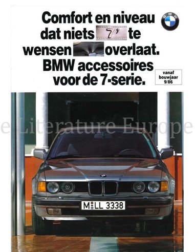 1987 BMW 7 SERIE ACCESSOIRES BROCHURE NEDERLANDS