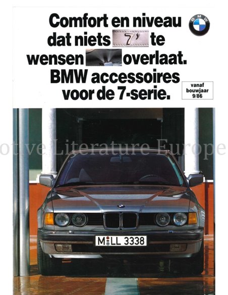 1986 BMW 7 SERIES ACCESSORIES BROCHURE DUTCH