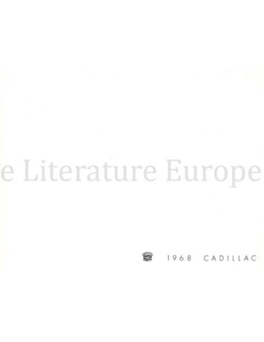 1968 CADILLAC RANGE BROCHURE ENGLISH