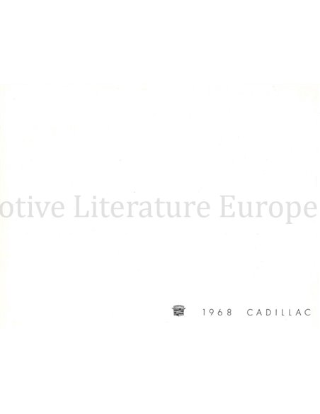 1968 CADILLAC RANGE BROCHURE ENGLISH