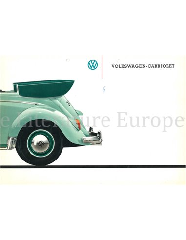 1962 VOLKSWAGEN KÄFER CABRIOLET PROSPEKT DEUTSCH