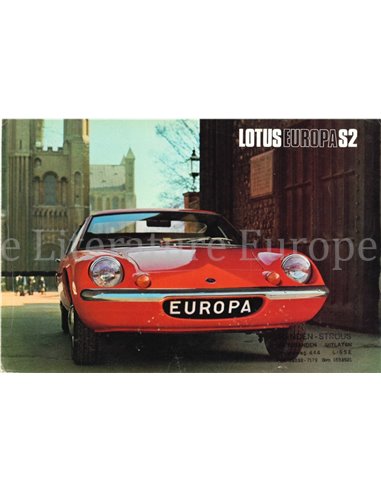 1969 LOTUS EUROPA S2 BROCHURE ENGLISH