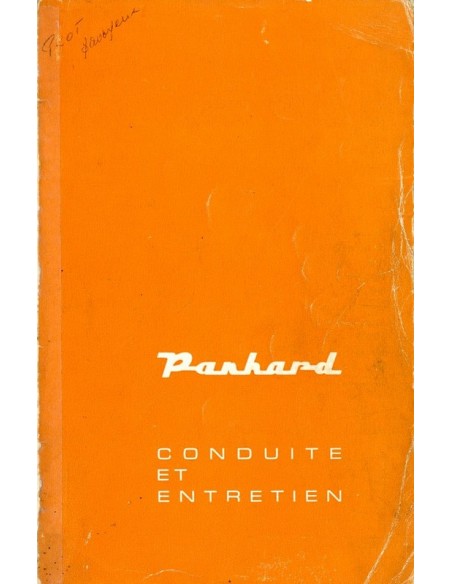 1963 PANHARD PL 17 INSTRUCTIEBOEKJE FRANS