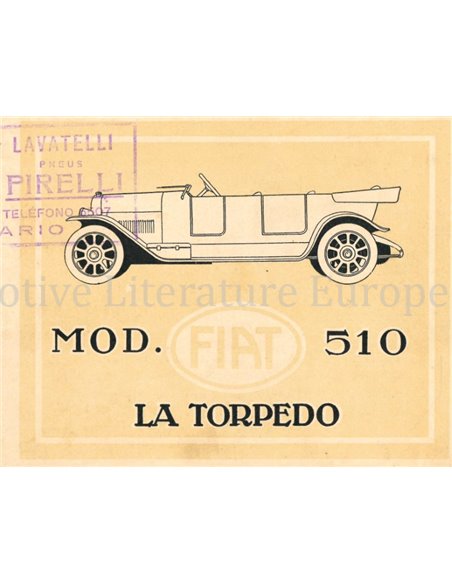 1925 FIAT 509 PROSPEKT ITALIENISCH