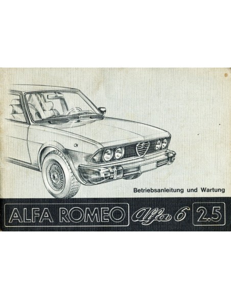 1979 ALFA ROMEO 6 2.5 INSTRUCTIEBOEKJE DUITS