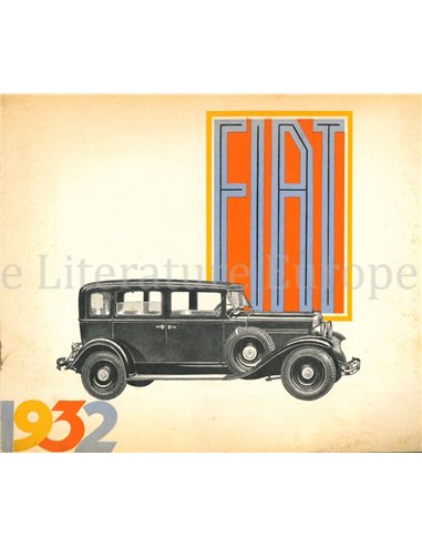 1932 FIAT PROGRAMMA BROCHURE NEDERLANDS