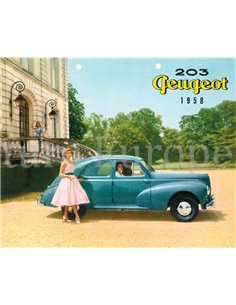 1958 PEUGEOT 203 SEDAN BROCHURE NEDERLANDS