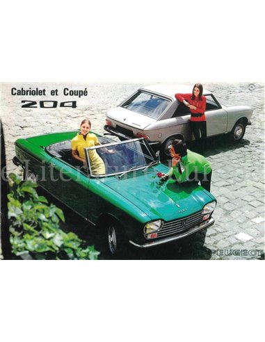 1970 PEUGEOT 204 CABRIOLET | COUPE BROCHURE FRENCH